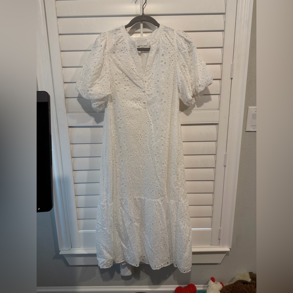 Sweet White Eyelet Dress